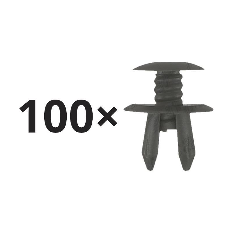 Set 100 clema fixare plastic VW Bora, Caddy, Golf III, Golf IV, Golf V, Golf VI, Jetta, LT II, LT 28/31/35, Transporter, Caravelle, Multivan, Vento, light gri; tapiterie stalpi si portbagaj