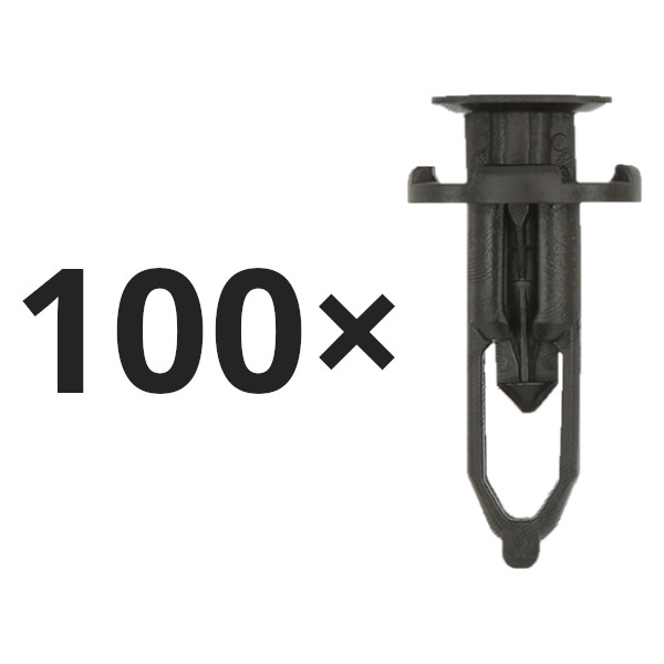 Set 100 clema fixare plastic Lexus GS, IS, LS, RX; Toyota Auris, Avensis, Aygo, Celica, C-HR, Corolla, Hi-Ace, Land Cruiser, Previa, Prius, RAV4, Sienna, Urban Cruiser, Verso-S, Yaris, bara si ornamente
