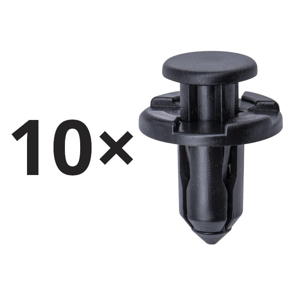 Set 10 clema fixare plastic Subaru Forester, Impreza, Legacy, Outback, Tribeca, XV; Tesla Model 3, Model S, Model X, interior aripa, sub scut motor, bara si ornamente