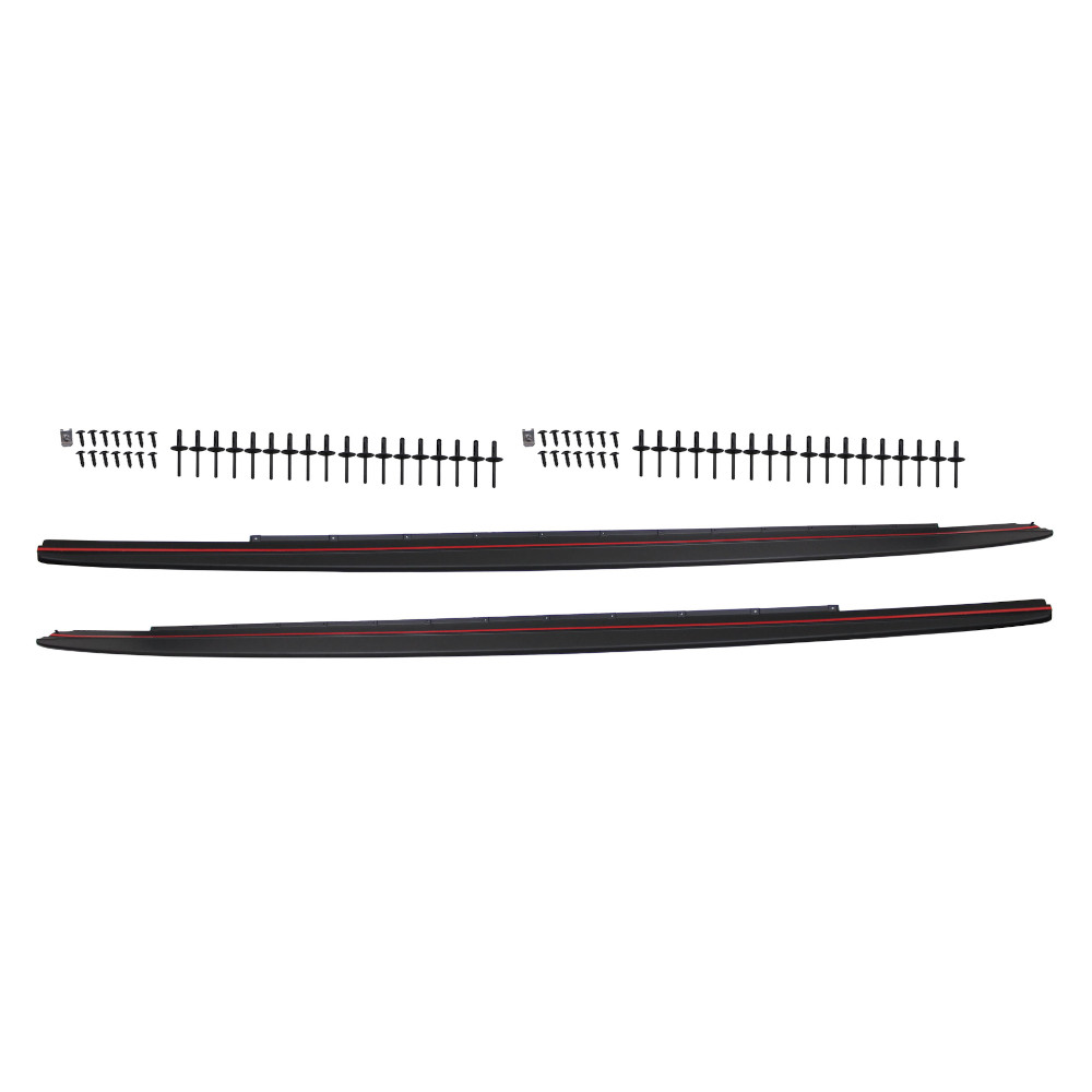 Set 2 buc. ornament prag BMW Seria 5 (G30/G31), 05.2017-08.2020, partea stanga, type M-Performance; negru mat; plastic; TUNING,