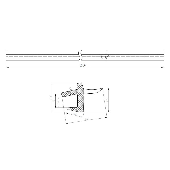 Cheder parbriz CITROEN C-CROSSER (EP), 06.2007-03.2012; MITSUBISHI OUTLANDER (CW0), 03.2007-09.2012, PEUGEOT 4007 (V_), 03.2007-, un bandou; superior,