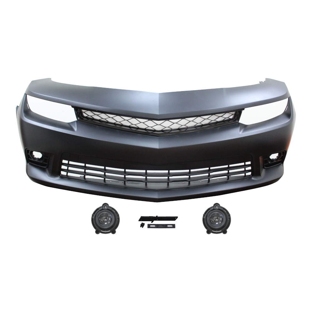 Set bara fata CHEVROLET CAMARO, 2013-12.2015, cu lampi ceata; grunduit, de vopsit; type Z28; cu grile; cu gauri lampa ceata; TUNING,
