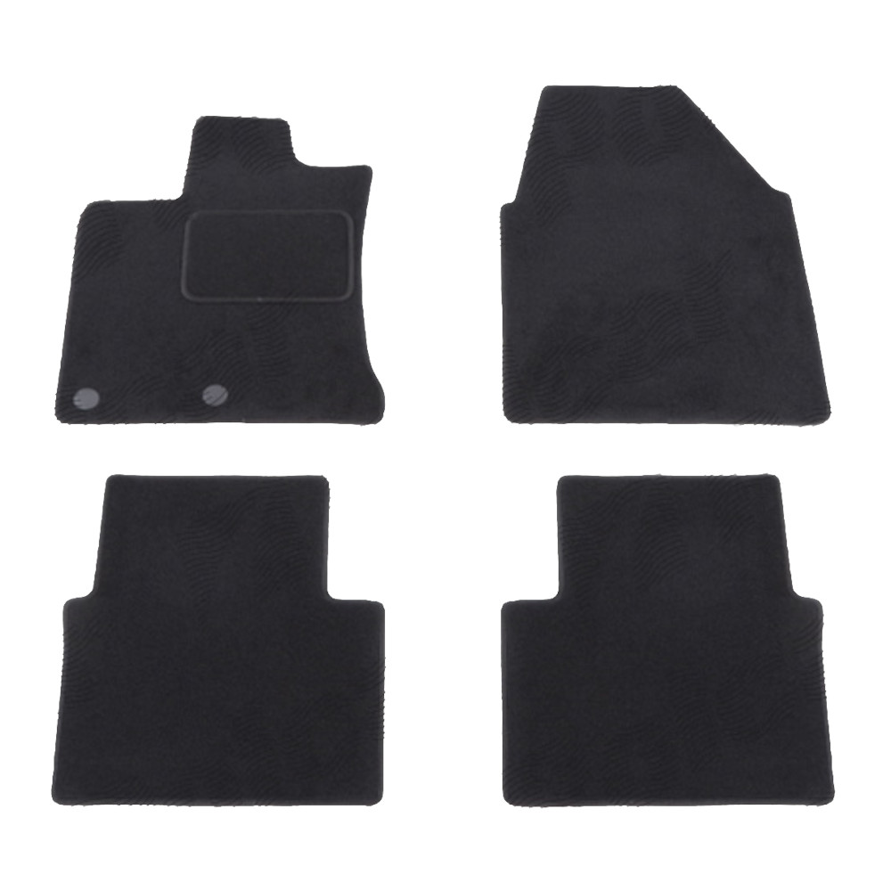 Set covorase auto mocheta Velor NISSAN QASHQAI (J10), 03.2007-05.2014, negru, 5 locuri,