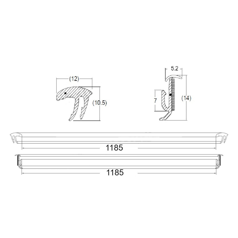 Cheder parbriz NISSAN PATHFINDER (R50), 09.1996-04.2003, un bandou; superior,