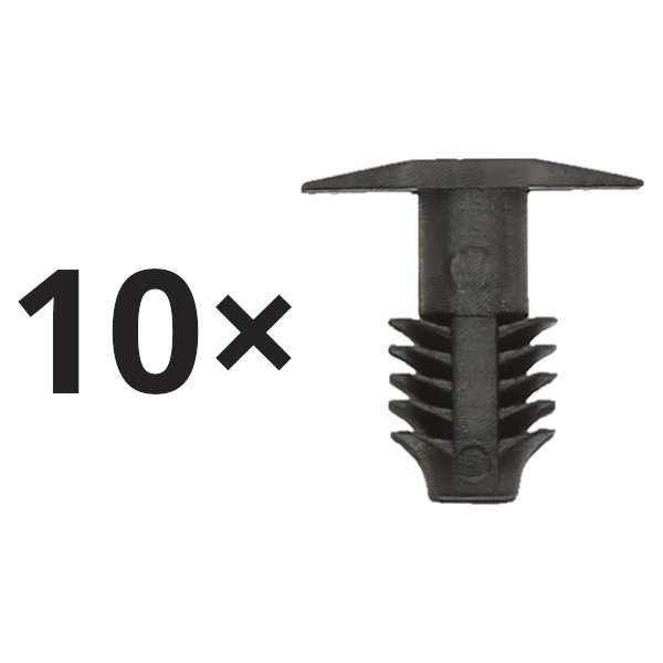 Set 10 clips garnituri Hyundai Accent (Lc), Elantra (Xd), Santa Fe (Sm), Sonata (Ef), Sonata (Eu4), Sonata (Nf), Tucson (Jm); Kia Cerato (Fe), Sorento (Jc), Sportage (Je), garnitura capota