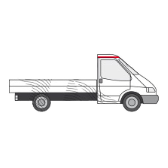 Panou reparatie pavilion FORD TRANSIT, 1985-2000, partea dreapta, jgheab; metal galvanizat; cabina simpla,