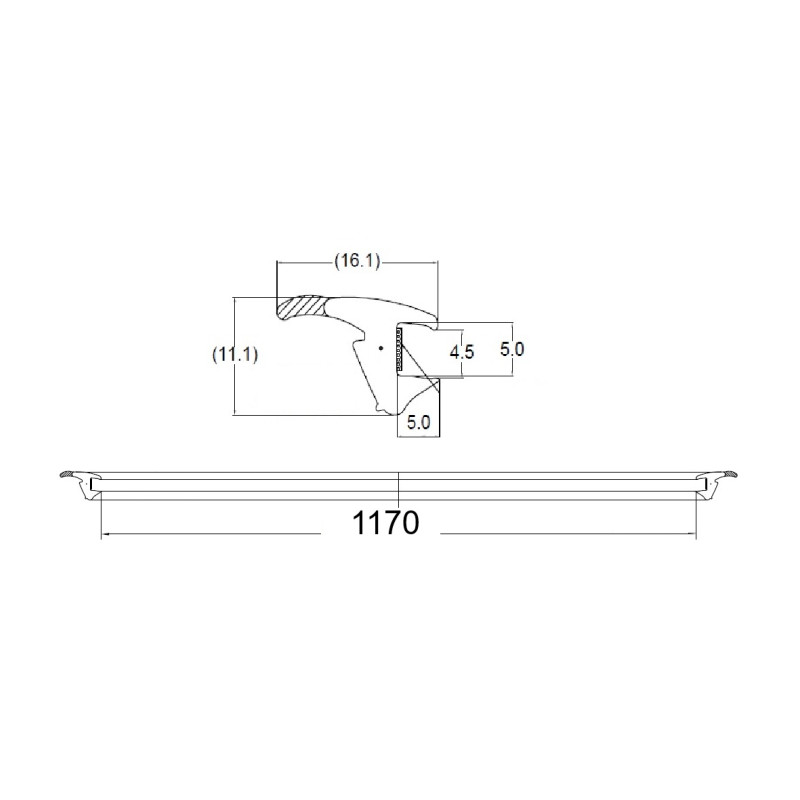 Cheder parbriz HONDA CIVIC (FD) Sedan, 10.2005-12.2011, CIVIC (FN/FK) (HB), 10.2005-09.2011, un bandou; superior,