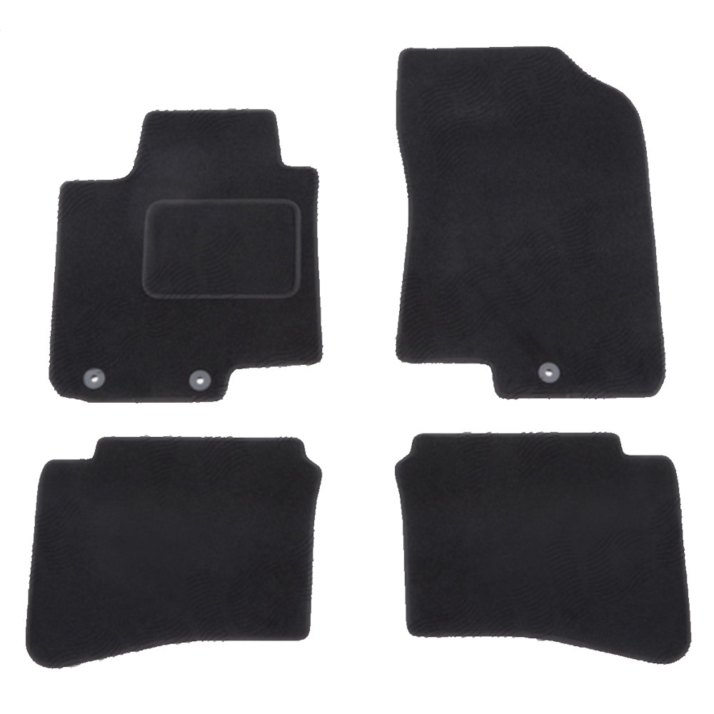 Set covorase auto mocheta Velor KIA RIO (UB), 09.2011-12.2016, negru,