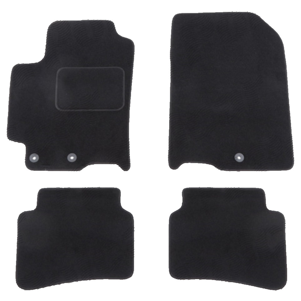 Set covorase auto mocheta Velor KIA RIO, 11.2016-12.2023, negru,