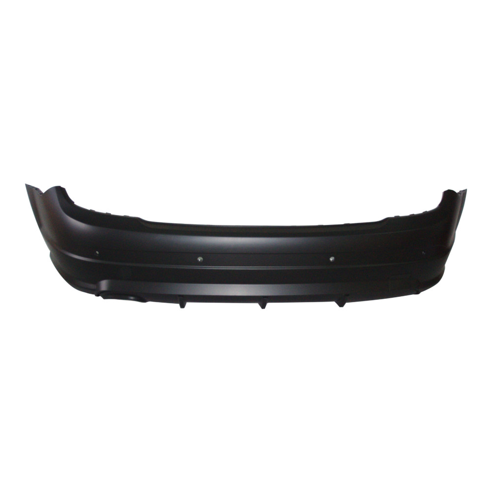 Set bara spate MERCEDES C-CLASS (W204), 03.07-03.2011, cu gauri senzori parcare; grunduit, de vopsit; type C63 AMG; cu spoiler; cu gaura evacuare pe stanga; TUNING, Sedan,