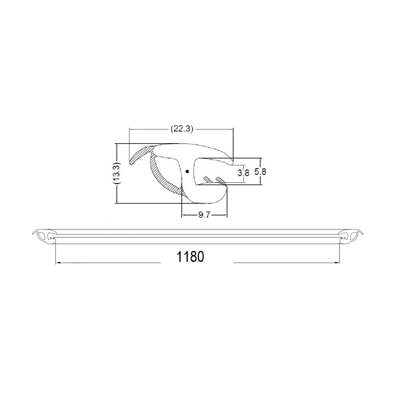 Cheder parbriz MERCEDES Clasa C (W204), 03.2007-03.2011, Clasa C (W204), 03.2011-, un bandou; superior,