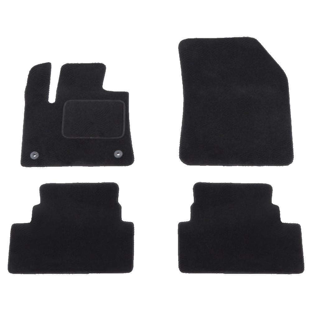 Set covorase auto mocheta Velor OPEL GRANDLAND X, 06.2017-08.2021; GRANDLAND, 07.2021-, negru,