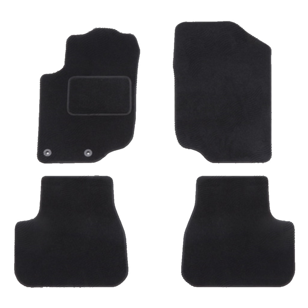 Set covorase auto mocheta Velor PEUGEOT 207 (W_), 05.2006-12.2013, negru,