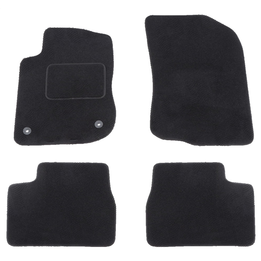 Set covorase auto mocheta Velor PEUGEOT 2008, 03.2013-12.2019; 208, 04.2012-12.2019, negru,
