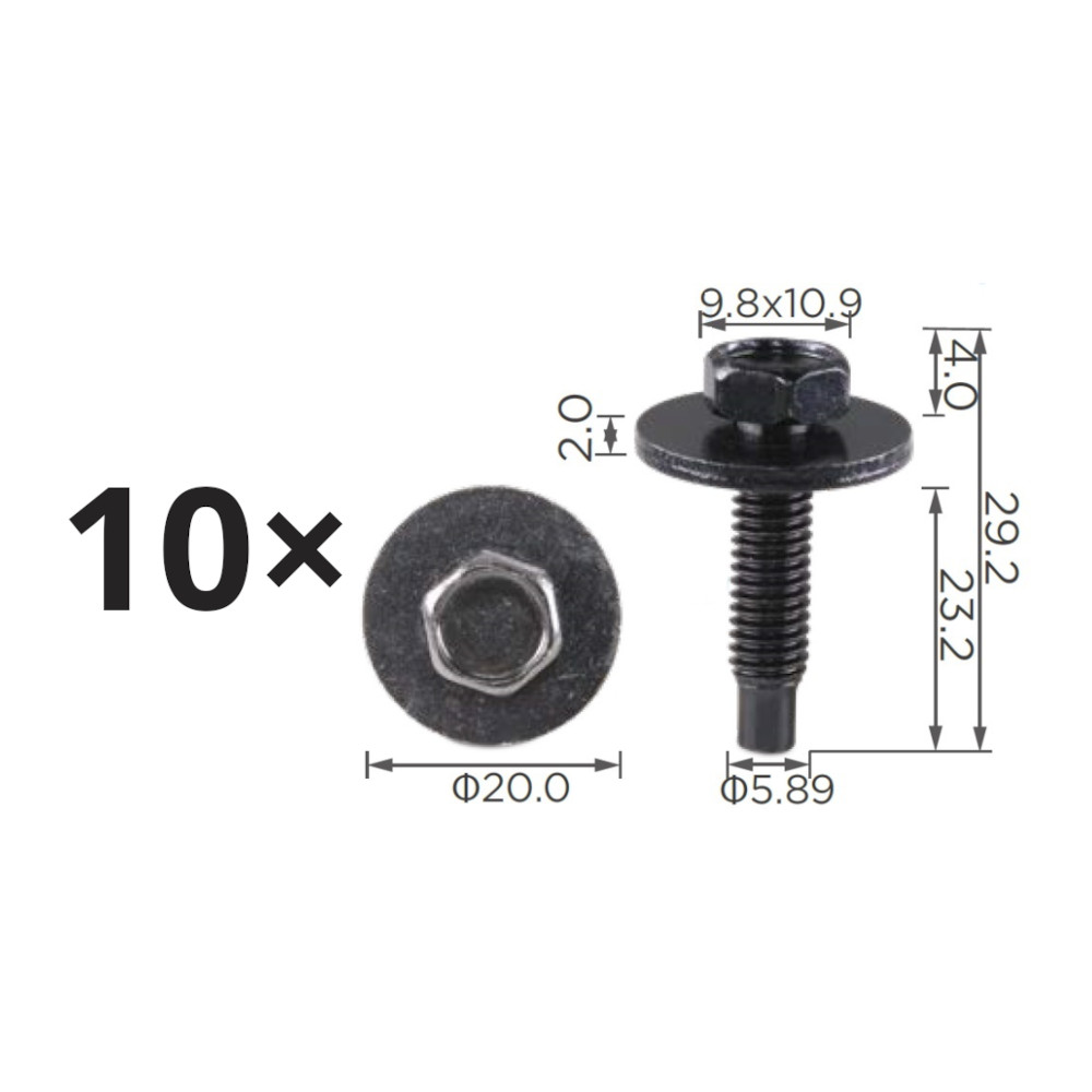 Set 10 surub fixare Chrysler 300 M (Lr), Aspen, Pacifica, Town_Country (Rg/Rs), Town_Country; Dodge Durango, Ram, Viper (Zb), multe aplicatii
