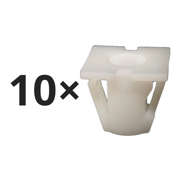 Set 10 cleme plastic aChevrolet Spark/Matiz; Daewoo Matiz I; Hyundai Accent, Elantra, Ix55, Santa Fe; Kia Carnival/Sedona, Picanto, Rio, Sorento, Soul, Sportage, lateral ornamente