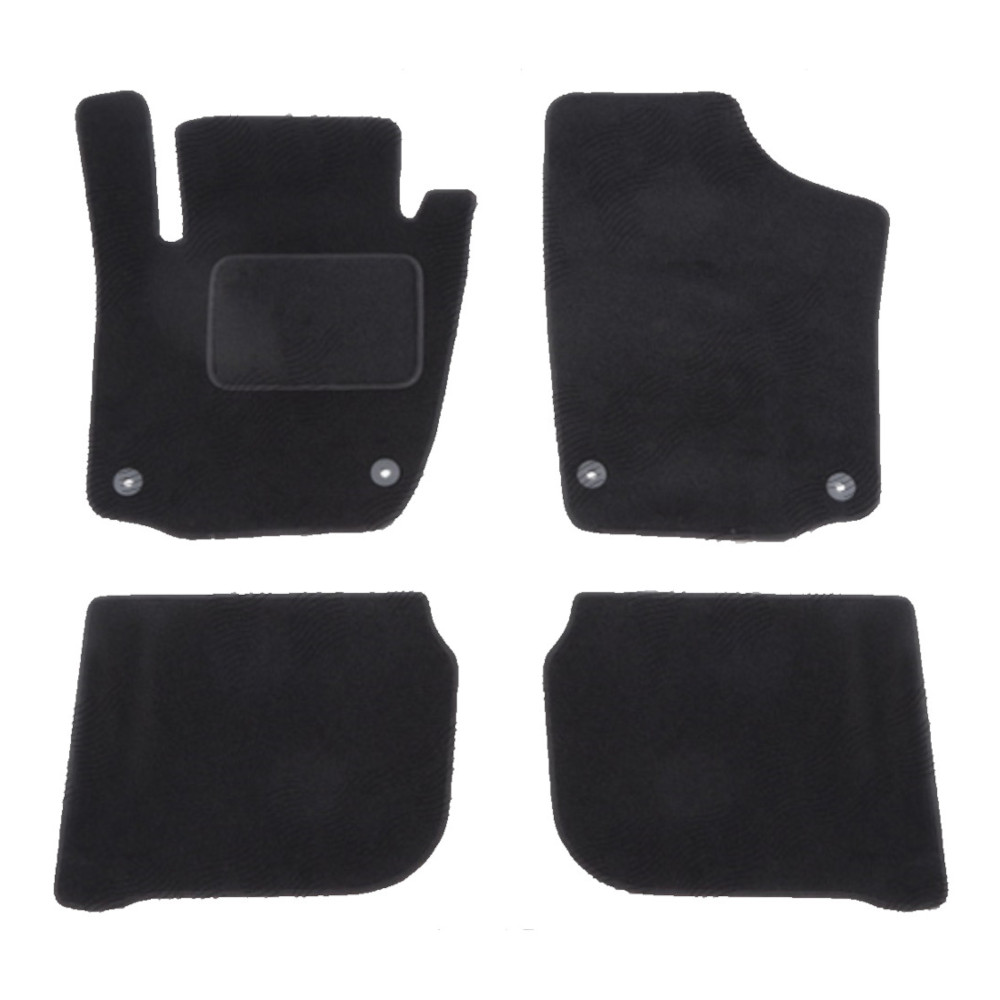 Set covorase auto mocheta Velor SEAT TOLEDO (NH), 10.2012-; SKODA RAPID (NH), 10.2012-, negru,