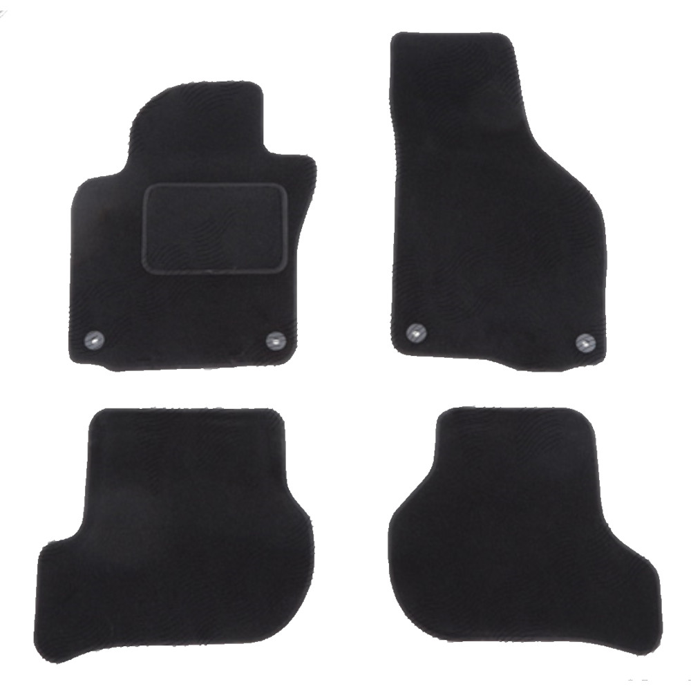 Set covorase auto mocheta Velor SKODA OCTAVIA II/TOUR II (1Z3/1Z5), 06.2004-12.2012; VW GOLF V (1K), 10.2003-05.2009; GOLF VI (5K), 10.2008-; JETTA/GOLF KOMBI (1K5/1KM), 09.2005-09.2010, negru,