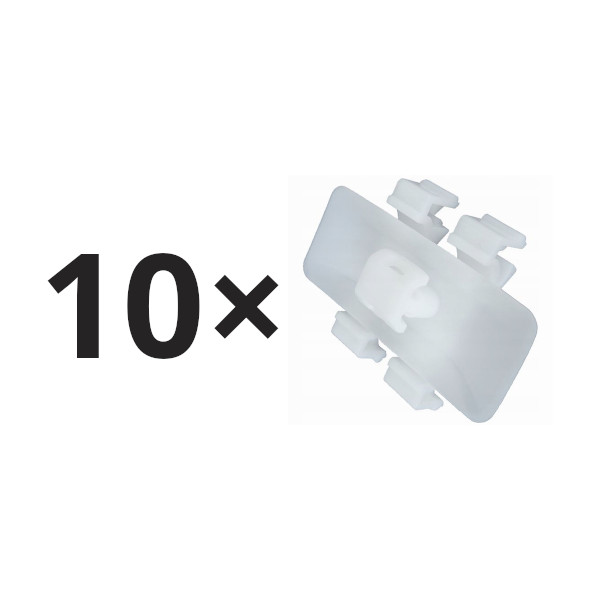 Set 10 clipsuri ornament Mercedes Clasa C (W202), Clasa C (W203) 05.00-03.07, Clasa C Sportcoupe (Cl203), Clasa E (W210), Clasa E (W211) 03.02-06.06, Clasa S (W220) 10.98-09.02, Vito / V-Class (W638), Vito/ Viano (W639), lateral ornamente