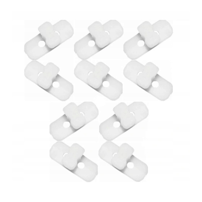 Set 10 clipsuri ornament MERCEDES W124/E-CLASS, 12.84-06.1996, for narrow crom strip in larg ornament, lateral ornamente, 10 bucati,