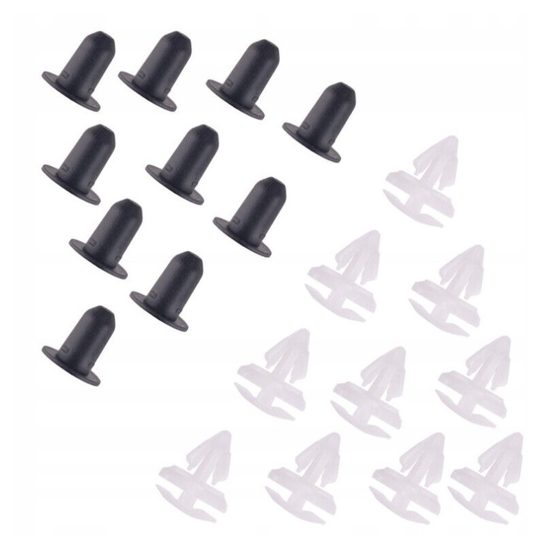 Set 10 clipsuri ornament Seat Alhambra, Arona, Toledo; Skoda Rapid, Yeti; VW Beetle, CC, Jetta, Passat, Scirocco, Sharan, Tiguan, Touareg, ornamente praguri exterioare
