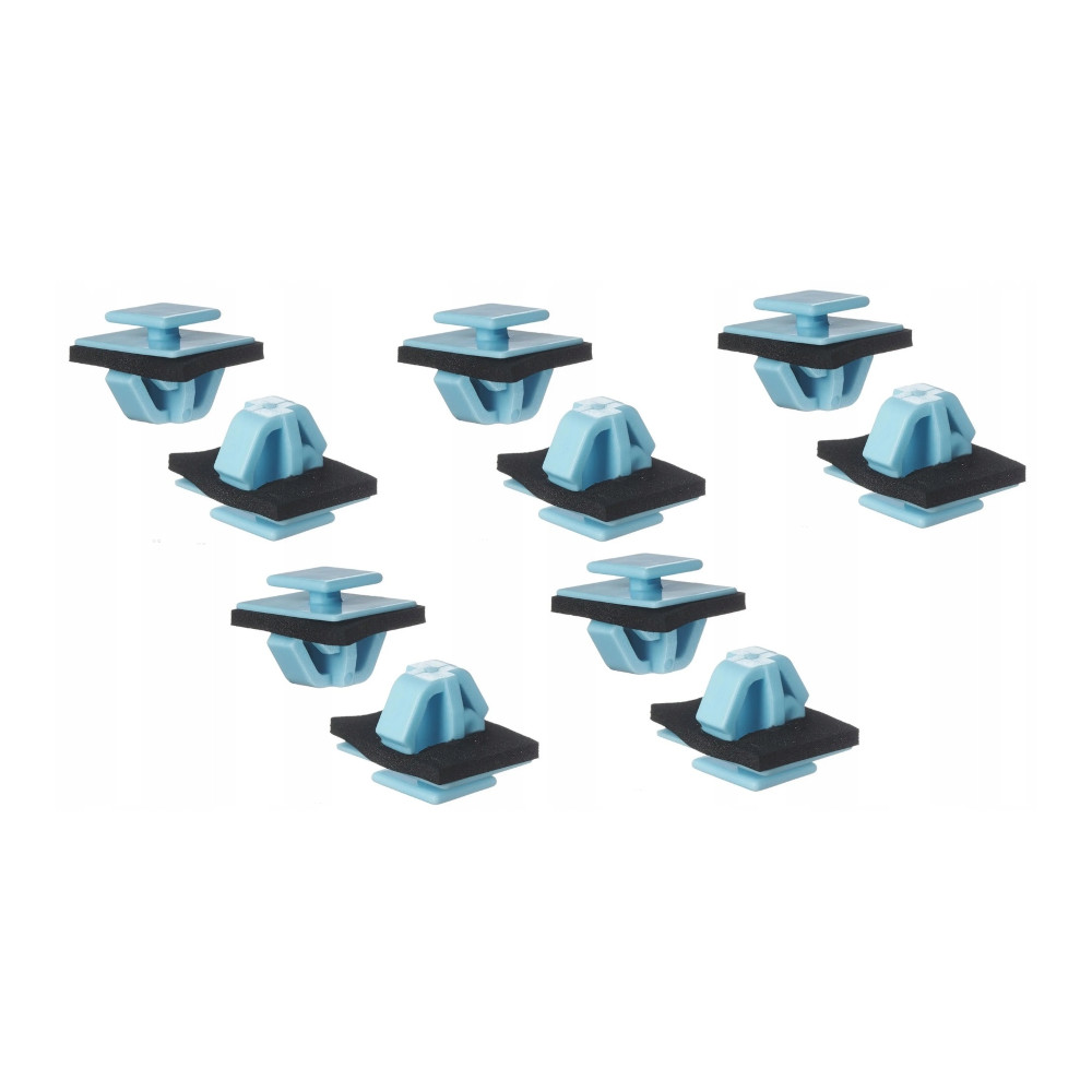 Set 10 clipsuri ornament Hyundai Elantra (Ad), Ioniq 5, Kona, Palisade (Lx2), Santa Fe (Dm), Santa Fe (Tm), Tucson (Tl), Tucson; Kia Niro, Rio, Sorento (Mq4), Sorento (Um), Soul (Am), Sportage (Ql), Sportage (Sl), ornamente praguri exterioare