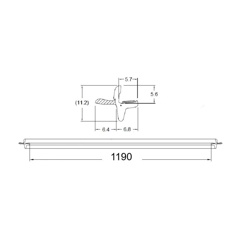 Cheder parbriz TOYOTA RAV4 (XA30), 01.2006-01.2013, un bandou; superior,