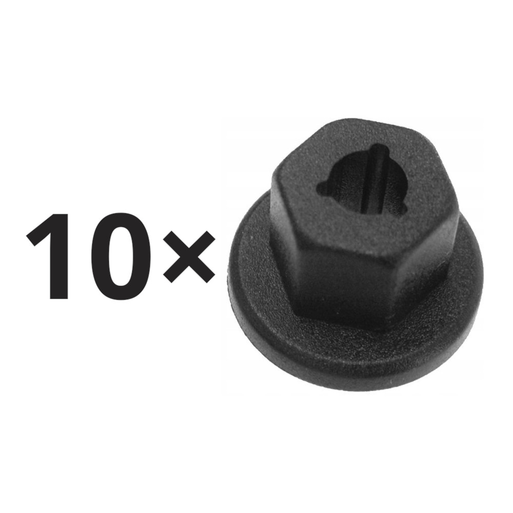Set 10 Nut cap Audi, Dacia, Opel, Renault, Saab, Seat, Skoda, Vw, compartiment motor