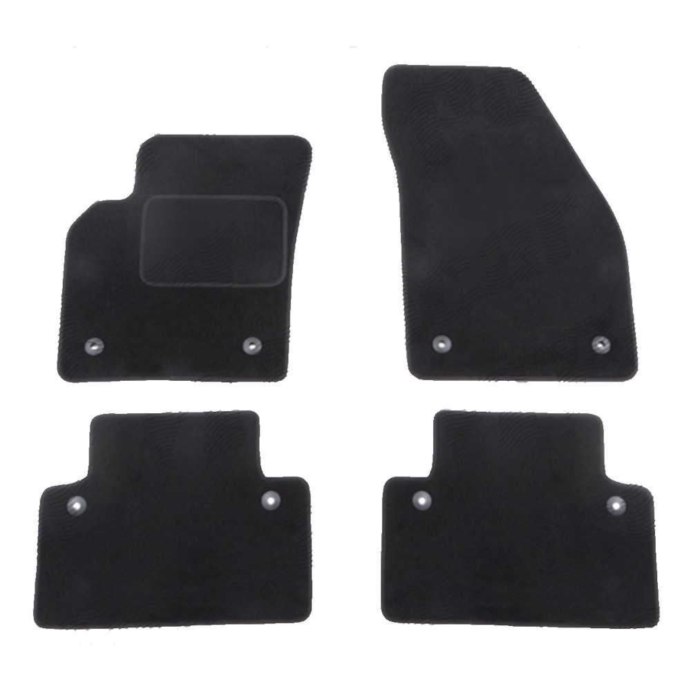 Set covorase auto mocheta Velor VOLVO S40 (MS/MW), 10.2003-05.2012, negru,
