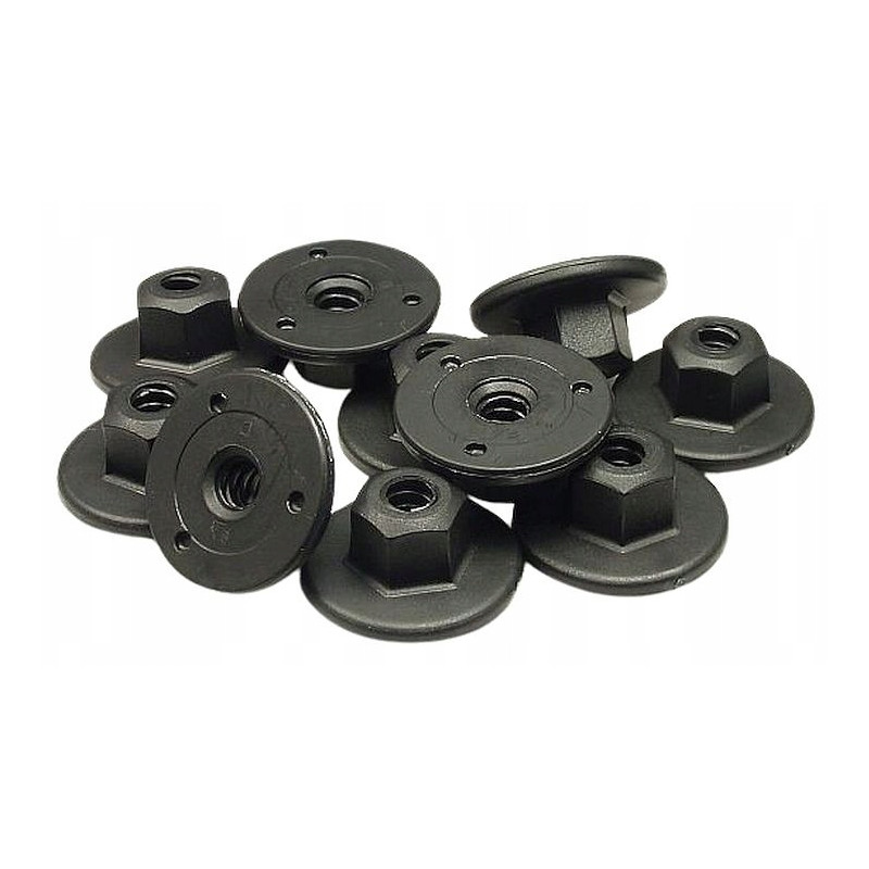 Set 10 Nut cap Audi A1, A3, A4, A5, A6, A7, Q5; BMW Seria 1, 2, 3, 4, 5, 7, 8; X1, X2, X3, X4, X5, X6, X7, Z4; Mercedes Clasa A, B, CLK, GLA, ML, R; Mini; Seat Tarraco; VW Passat, T-Cross, Touareg, T-Roc, ornamente praguri exterioare, interior aripa