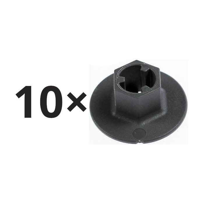 Set 10 Nut cap Alfa Romeo 159, Brera, Mito; Citroen Jumper; Fiat 500, Croma, Doblo, Ducato, Linea, Punto, Tipo; Ford Fiesta; Peugeot Boxer, interior aripa