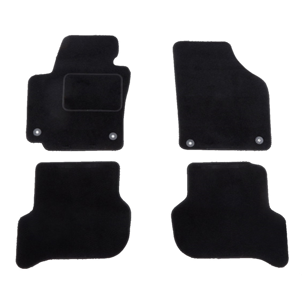 Set covorase auto mocheta Velor VW GOLF V PLUS (5M), 01.2005-01.2009, negru,