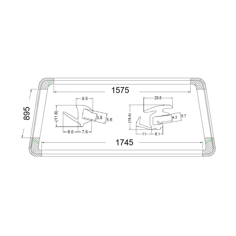 Cheder parbriz MERCEDES SPRINTER, 07.2006-06.2018, VW CRAFTER (2E), 12.2005-04.2017