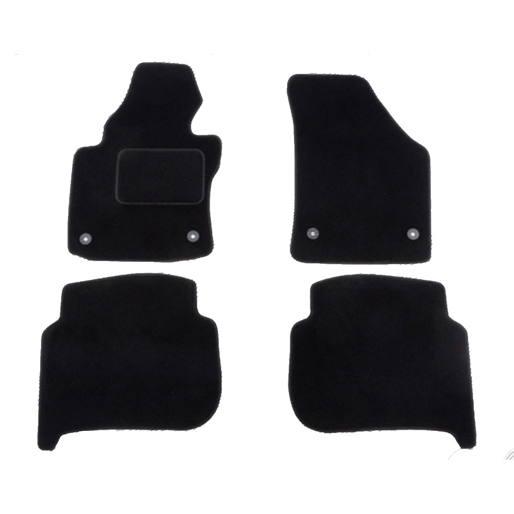 Set covorase auto mocheta Velor VW TOURAN (1T), 02.2003-12.2006; TOURAN (1T2), 01.2007-07.2010, negru,