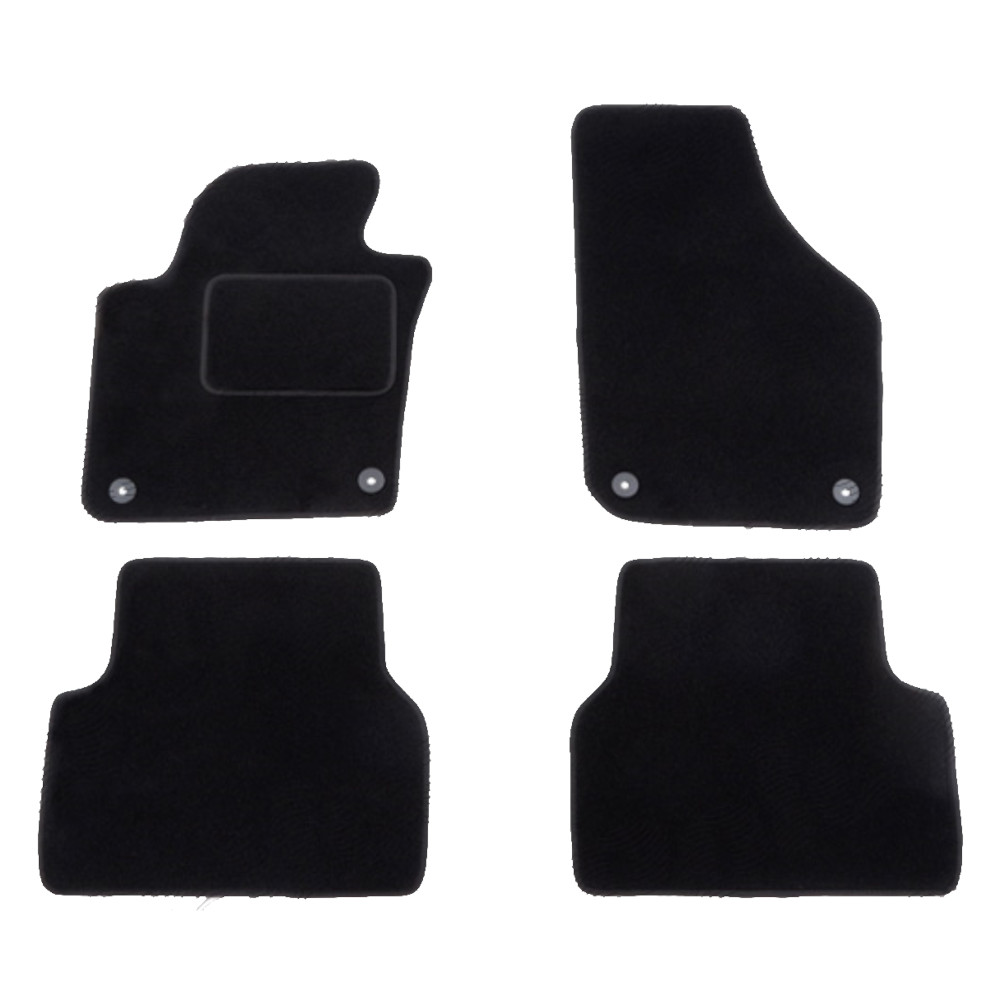 Set covorase auto mocheta Velor VW TIGUAN (5N), 09.2007-04.2011; TIGUAN (5N2), 04.2011-05.2016, negru,