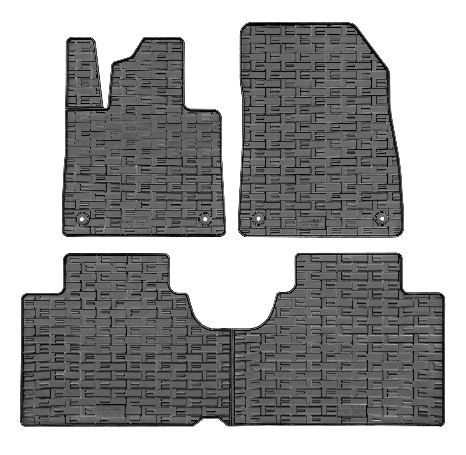 Set covorase auto din cauciuc Smart #1 2022-; Smart #3 2024- Electric, Negre