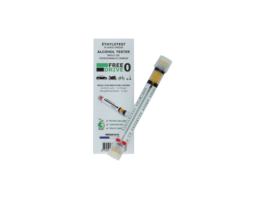 Fiole alcooltest de unica folosinta, Turdus , aprobate NF pentru Franta , tester alcool , 1 buc