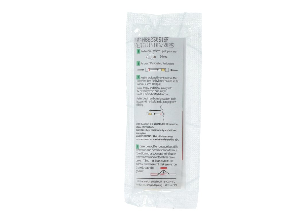 Fiole alcooltest de unica folosinta, Turdus , aprobate NF pentru Franta , tester alcool , 1 buc