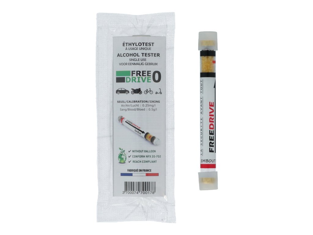 Fiole alcooltest de unica folosinta, Turdus , aprobate NF pentru Franta , tester alcool , 1 buc