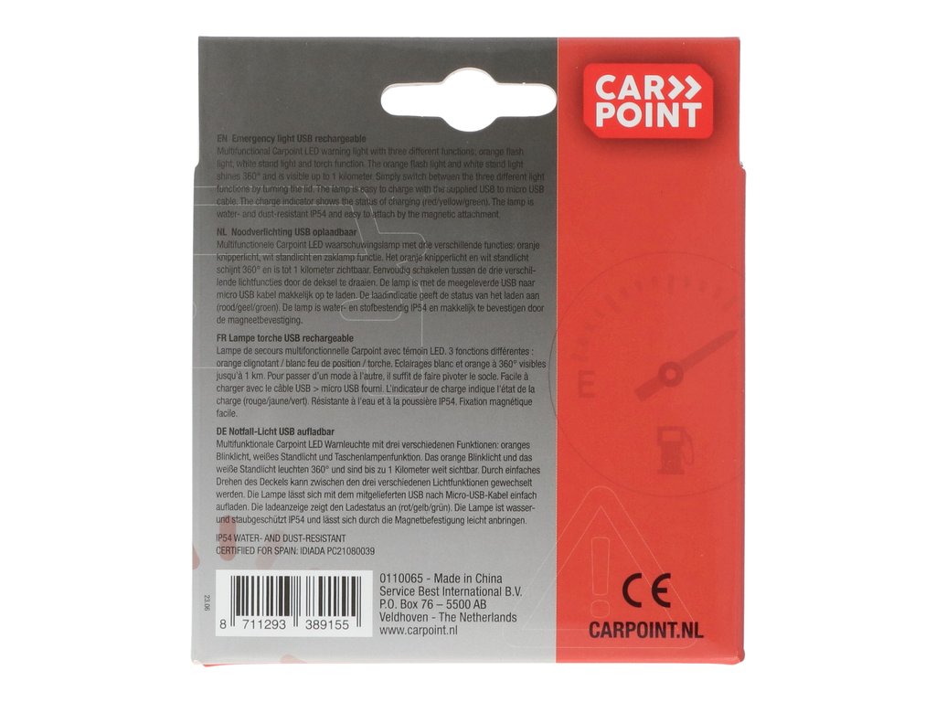 Lumina de Urgenta Carpoint cu LED, Reincarcabila prin USB - Multifunctionala