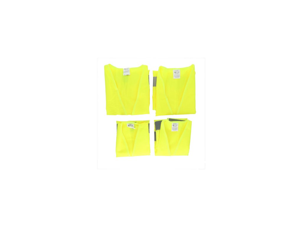 Vesta reflectorizanta verde Family Pack, set 4 veste , adulti + copii