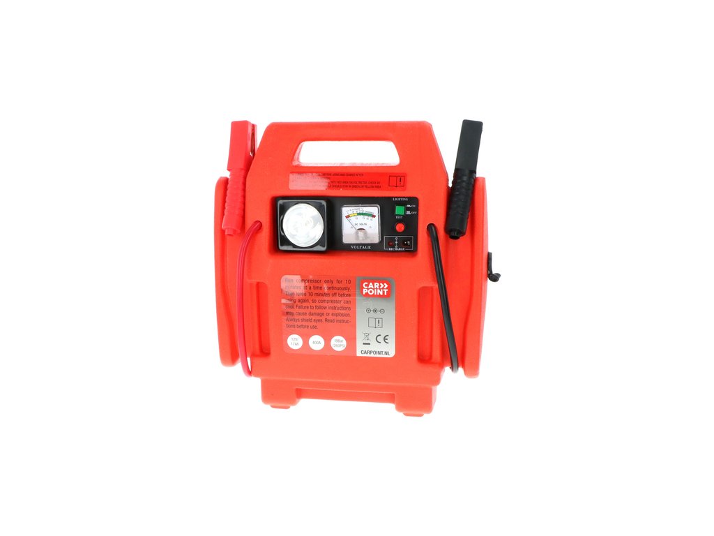 Robot pornire Carpoint 12V 17Ah , starter 400/900Amp, compresor aer auto 18bar 260psi, lanterna si sursa curent