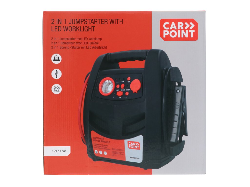 Robot pornire Carpoint 12V, starter 400/900Amp, lanterna LED si sursa curent