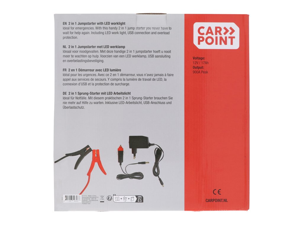 Robot pornire Carpoint 12V, starter 400/900Amp, lanterna LED si sursa curent
