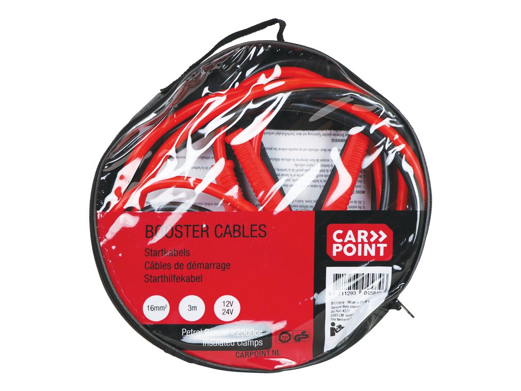Cabluri transfer curent baterii Carpoint , lungime 3m, grosime cablu 16mm2