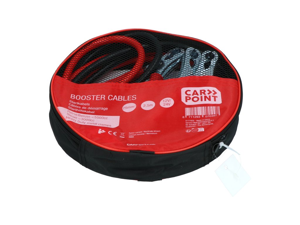 Cabluri transfer curent baterii Carpoint , lungime 2.5m, grosime cablu de pornire 25mm2