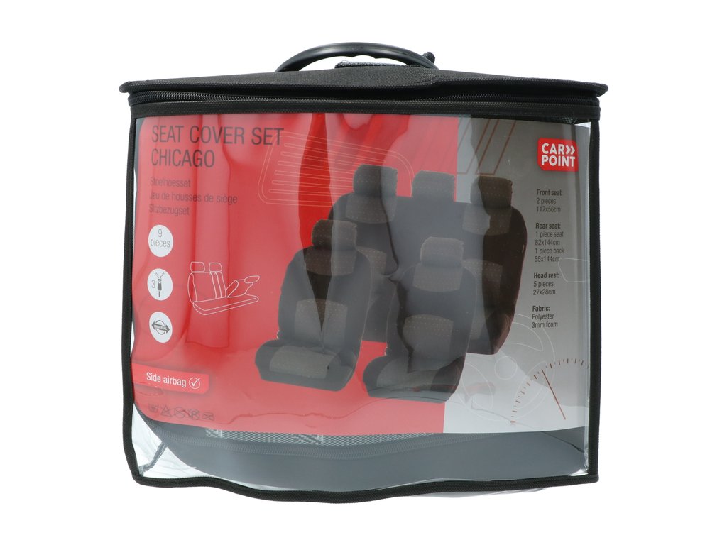 Huse scaune auto Chicago Grey , 9 buc.