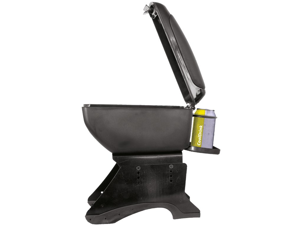 Cotiera auto universala Carpoint Compact neagra cu suport de pahare