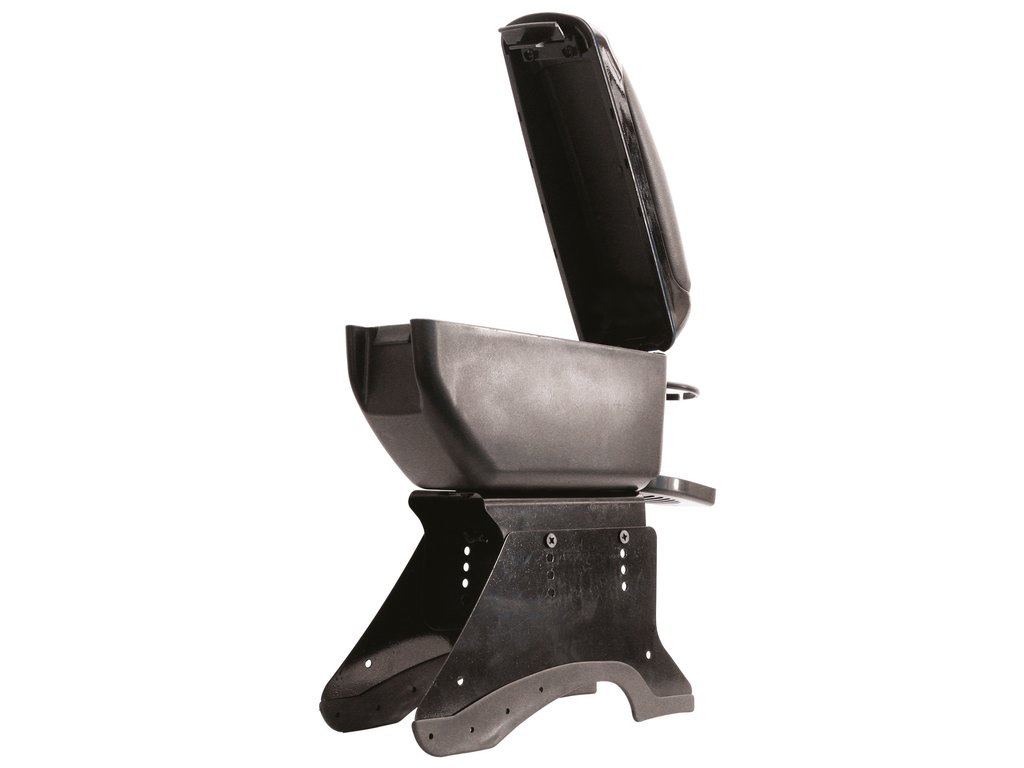Cotiera auto universala Carpoint Compact neagra cu suport de pahare