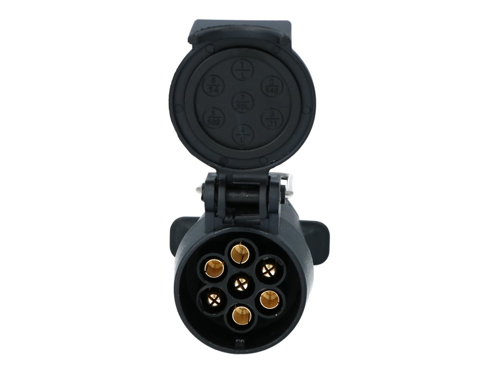 Fisa remorca auto Carpoint 12V 7 pini plastic , extensie cablu remorca, cu suport metalic de fixare, 1 buc